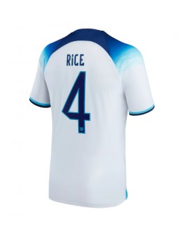 England Declan Rice #4 Replika Hemmakläder VM 2022 Kortärmad